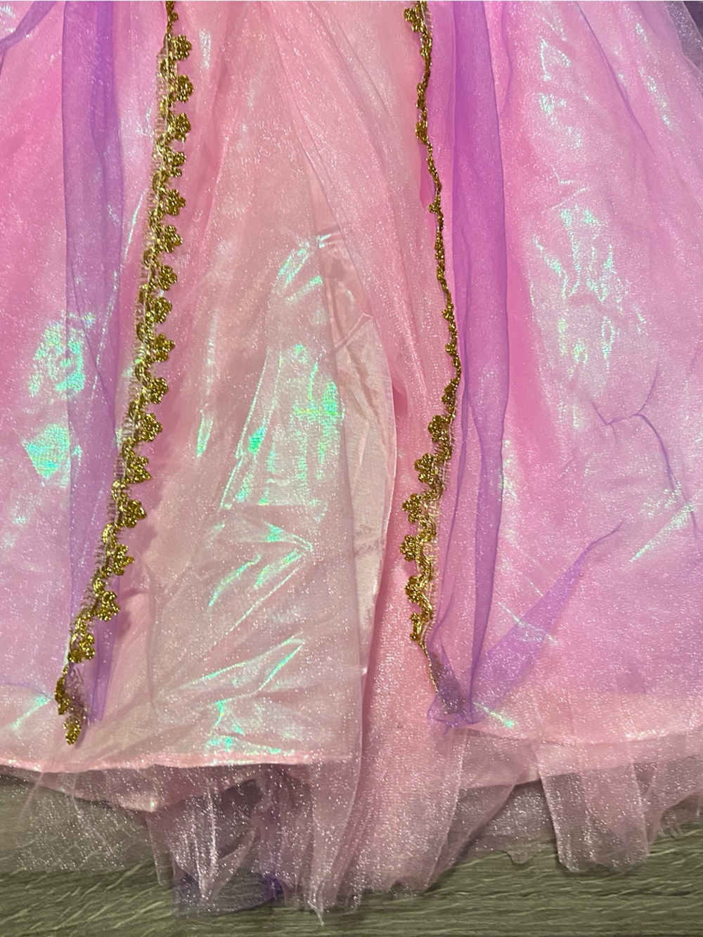 Girls Pink Princess Rapunzel Costume Halloween Dress up 4/5 - Picture 5 of 7